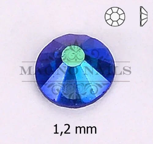 Glas Ministrasssteine rund - Saphire AB Nail Art Nails Nagel Nögel Nailart